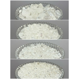 【明明天然水晶】 純天然高品白水晶碎石消磁石透閃亮「透亮白水晶碎石」 100公克 搭配消磁碗聚寶盆魚缸造景晶簇鋪底