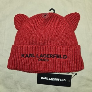 全新~Karl Lagerfeld 兒童正紅可愛毛帽