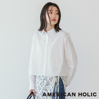 AMERICAN HOLIC 清爽素面短版襯衫(HD51L0A0100)
