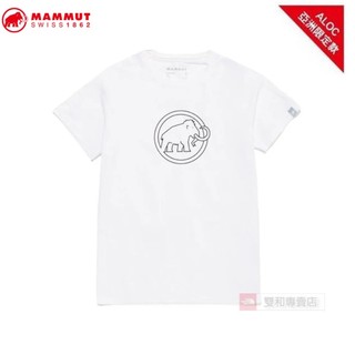MAMMUT QD Logo Print T-Shir AF女抗UV短袖排汗衣101702022/PRT4/白