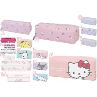 ♥小玫瑰日本精品♥Kitty 美樂蒂 酷洛米 大耳狗 布丁狗 帕恰狗 史努比 飛天小女警 鉛筆盒 拉鍊筆袋 化妝包 ~3