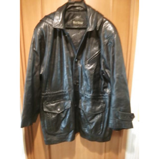 Wind Armor 小羊皮排扣翻領連帽夾克 皮衣外套