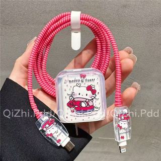 kitty蘋果充電器保護套🎀 蘋果數據綫保護套 Kitty數據綫保護套 蘋果數據綫保護套 iphone14/13數據綫套