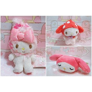 ♥小玫瑰日本精品♥ 現貨絕版 美樂蒂 櫻花娃娃 玩偶 吊偶 趴姿娃娃 蘑菇吊偶~8