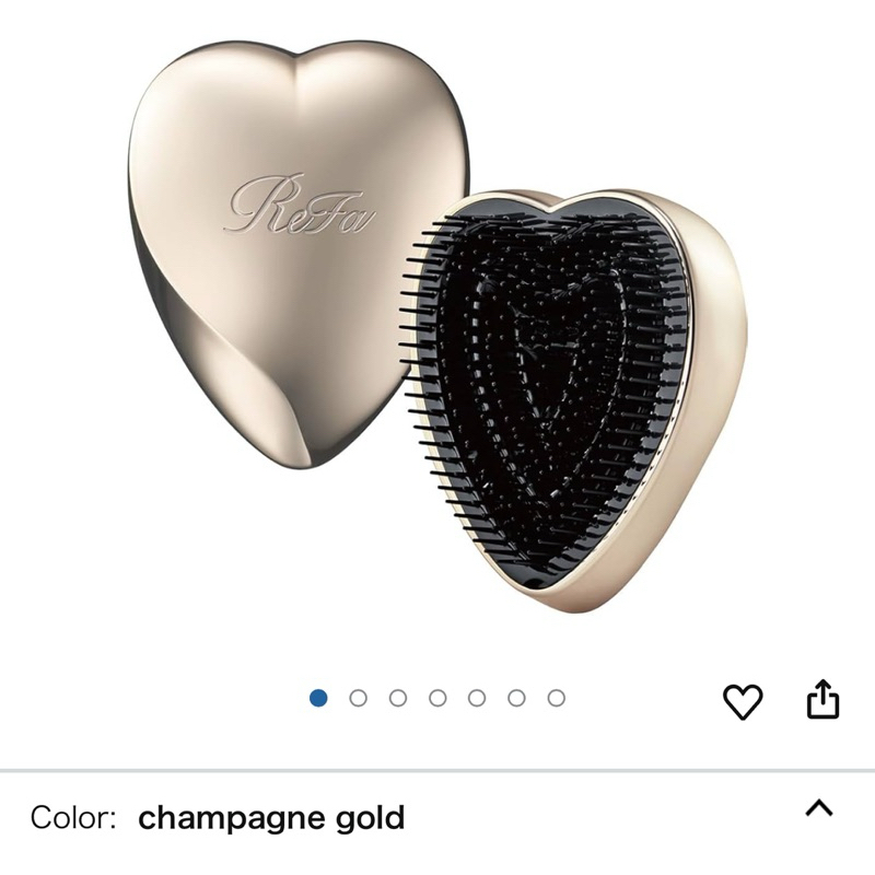 [現貨］金色Refa Heart Brush 心型梳 梳子 隨身梳