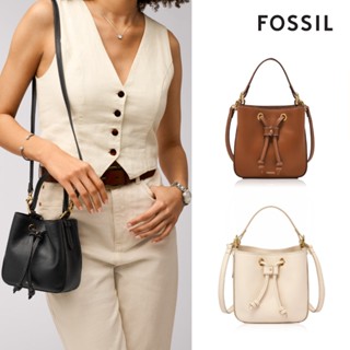 【FOSSIL 官方旗艦館】Tessa 真皮束口水桶包 (多色可選)