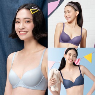 (蝦皮官方商城免運)嬪婷-無痕 B-D罩杯記形鋼圈內衣 BB3660 蝶豆花果凍/藍/藍莓灰