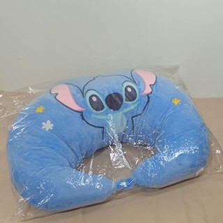 🌟九成新🌟正版 Disney 迪士尼 月亮枕 史迪奇 哺乳枕 護腰枕 多功能枕 大U型枕 絨毛造型枕 靠枕 抱枕