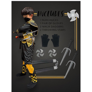 【臺灣現貨】萬聖節cosplay動漫服裝兒童演出火影忍者衣服 武士服忍者服裝