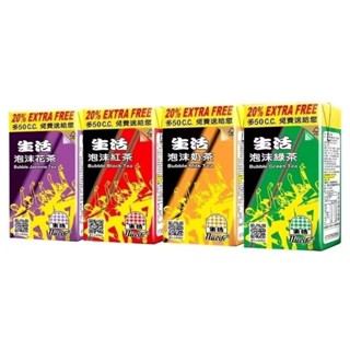 生活 泡沫紅茶 泡沫花茶 泡沫綠茶 泡沫奶茶 生活300ml 飲料