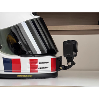 適用於shoei glamster安全帽下巴支架GoPro支架action345代下巴運動相機支架騎行固定拍攝一體式支架