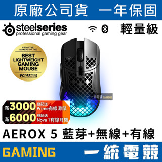 【一統電競】賽睿 SteelSeries AEROX 5 Wireless 無線光學滑鼠 74克 IP54 62406