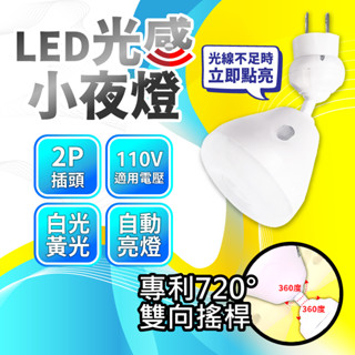 🔅亮亮燈飾×現貨免運🔅明沛 LED 光感小夜燈ˍ環境暗自動亮燈ˍ光感感應ˍ白光ˍ黃光ˍ感應燈ˍ感應式ˍ光感燈ˍ感應插頭