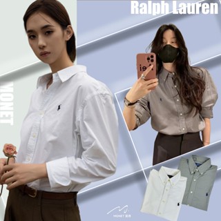 在臺現貨 MONET 正版 Polo長袖 Ralph Lauren 拉夫勞倫 風棉質Polo 襯衫 Polo衫 女款上衣