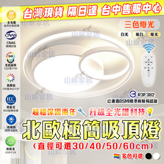 🔥現貨秒發 全臺免運💡簡約圓形吸頂燈 北歐LED吸頂燈 現代造型吸頂燈 臥室燈客廳燈餐廳燈書房燈 無極調光 110V