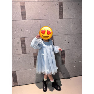 💕香水娜娜💕 藍色蝴蝶家洋裝 尺寸：110cm