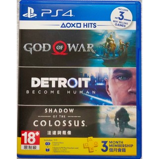 PS4 戰神4 中文版 + 底特律 變人 中文版 二手商品