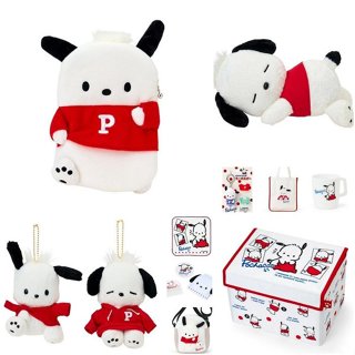 ♥小花花日本精品♥帕恰狗 絨毛吊偶 娃娃 公仔吊飾 掛飾 手提袋 面紙包 斜揹包 掀蓋收納箱 鏡梳組 單耳杯 方巾~3