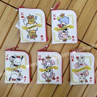 日本進口三麗鷗Sanrio Candy Cabinet撲克牌系列紅色迷你小包零錢包雙子星帕恰狗蛋黃哥美樂蒂兔媽媽