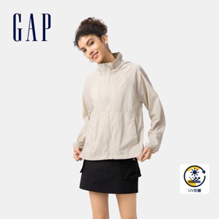 Gap 女裝 防曬連帽外套-卡其色(727046)
