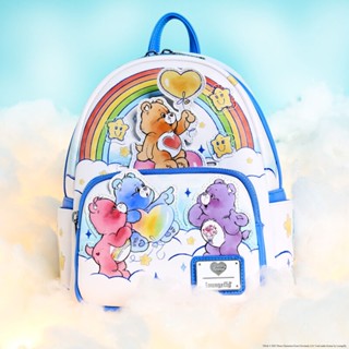 LOUNGEFLY-CARE BEARS彩虹熊 迷你後揹包