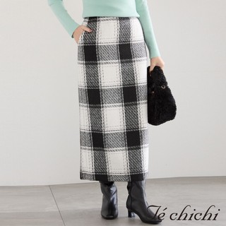 Te chichi 經典格紋合身長裙(0F000346610)