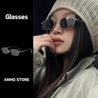 【ANHO】現貨在臺/老錢風/窄框/細框/長方形/造型眼鏡/造型鏡框/街拍/女生/個性/朋克/網紅/眼鏡/金框/銀框
