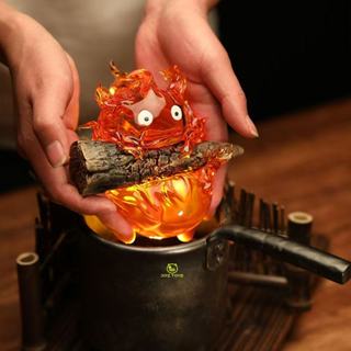 卡西法鍋爐火焰小夜燈 火爐卡西法 夜燈 宮崎駿 發光 卡西法 夜燈 USB 火焰 收藏 盲盒 霍爾的移動城堡 小夜燈