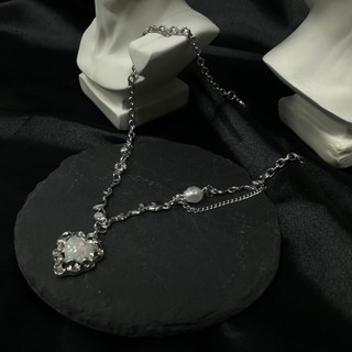 ☆LimeLight☆ 荊棘 液態 愛心 層次 不規則 珍珠 歐珀石 飾品 項鍊 INS Y2K ACC-B70007