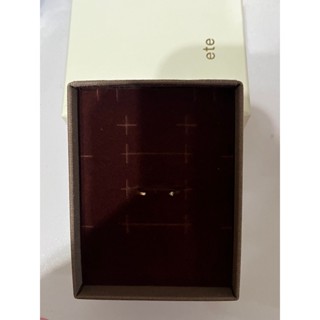 ete 日本輕珠寶 飾品 二手 戒指 粉霧金 開口戒 單鑽 K10 ＃12
