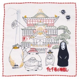 日本 吉卜力 宮崎駿 神隱少女 無臉男 純棉 小方巾
