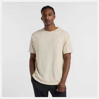 New Balance 男款 短袖上衣 美規 燕麥 MT51002TWF