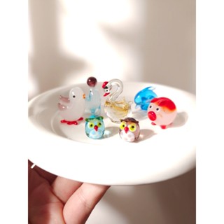 二手 玻璃藝品 琉璃藝品 海豚 小豬 蘋果 海狗 小雞 貓頭鷹 天鵝 小動物 海洋 家居 擺飾 裝飾品 螢光