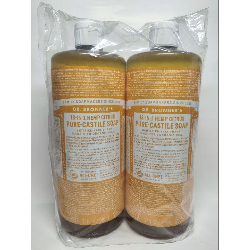 單罐 好市多Dr. Bronner's 布朗博士潔膚露 柑橘 2027/04