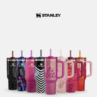 美國Barbie.STANLEY聯名 史丹利 大容量 40OZ 1.18L吸管隨手杯 冰霸杯 不銹鋼杯 保冰杯 車載杯