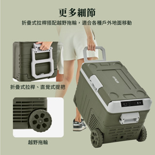 雙槽食材分開 乾淨衛生不參雜 拓勤溫控行動冰箱35L GP-MCR01 快速製冷低噪音 車用露營冷凍冷藏冰箱 行動冰箱