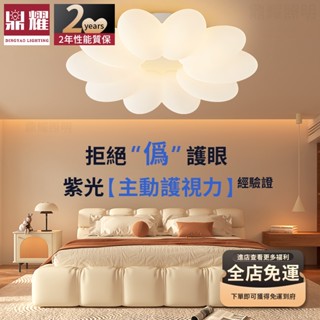 【鼎耀照明】免運 110V 花瓣吸頂燈 臥室護眼燈 led兒童燈 造型吸頂燈 創意設計 聲控燈 房間客廳過道玄關燈 燈具