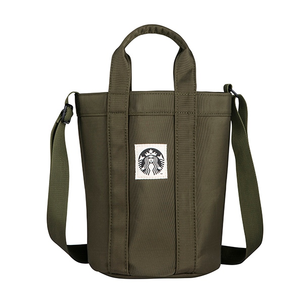 STARBUCKS星巴克山系尼龍筒型側背包(松竹安順門市首賣)