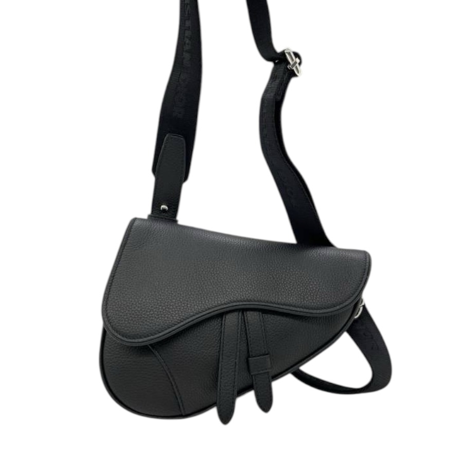 Dior 迪奧 Saddle 迷你顆粒小牛皮馬鞍肩背包 黑色