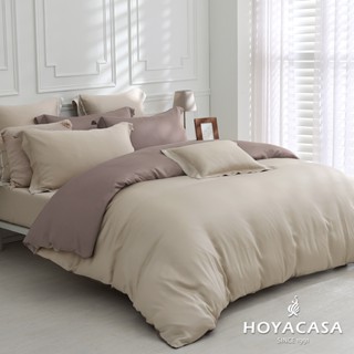 HOYACASA 摩卡慕斯 60支天絲被套床包四件組(單人/雙人/加大/特大)
