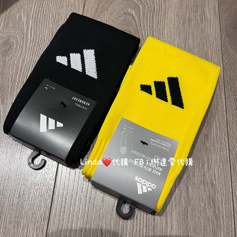 Linda❤️代購 ADIDAS 男女 及膝襪 長統襪 運動 襪 足球襪 長襪 童襪 黃 IB7797 黑 Ht5027