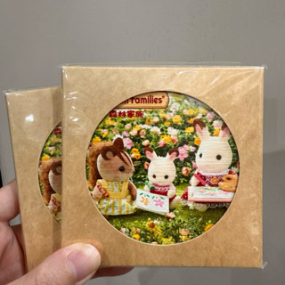 全新 森林家族 珪藻土杯墊 花園寫生 杯墊 sylvanian families