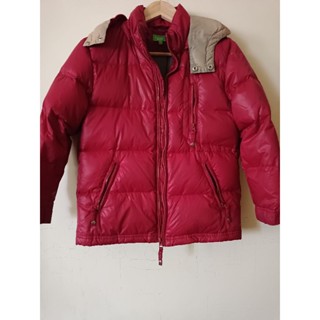 bossini 連帽 130公分 紅色 羽絨服 男女童裝