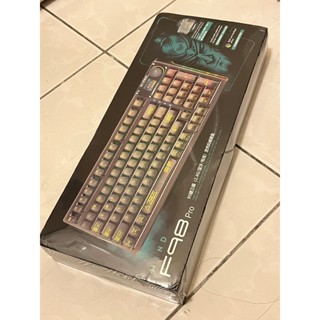 【AULA/狼蛛】全新 電競鍵盤 三模(藍芽/USB/無線2.4G) RGB 黑透F98pro