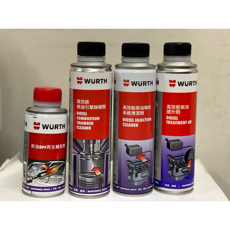 奶油商店｜台灣現貨🐈WURTH 福士 柴油精組 高效能柴油噴射系統清潔劑 柴油引擎除碳劑 柴油DPF再生輔助劑300ml