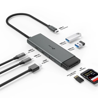 TP-Link UH7020C Type-C七合一集線器HUB轉接器 7埠USB-C隨插即用編織線 支援iOS 18cm