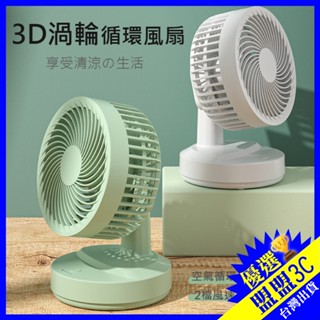 【大風力🔥7吋風扇】3D渦輪循環風扇 7吋循環扇 桌面風扇 USB風扇 大風力 超靜音 電風扇 桌扇 風扇