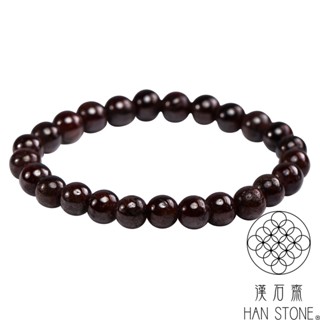 【漢石齋】天然深色石榴石圓珠手串(7mm/ 25g)