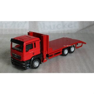 [丸山建機模型店]---MAN 紅色板車1/64模型----改裝品