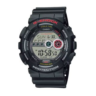 【CASIO 卡西歐】G-SHOCK系列 高亮度LED強悍電子錶 黑 GD-100-1A 51.2mm